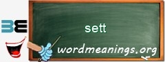 WordMeaning blackboard for sett